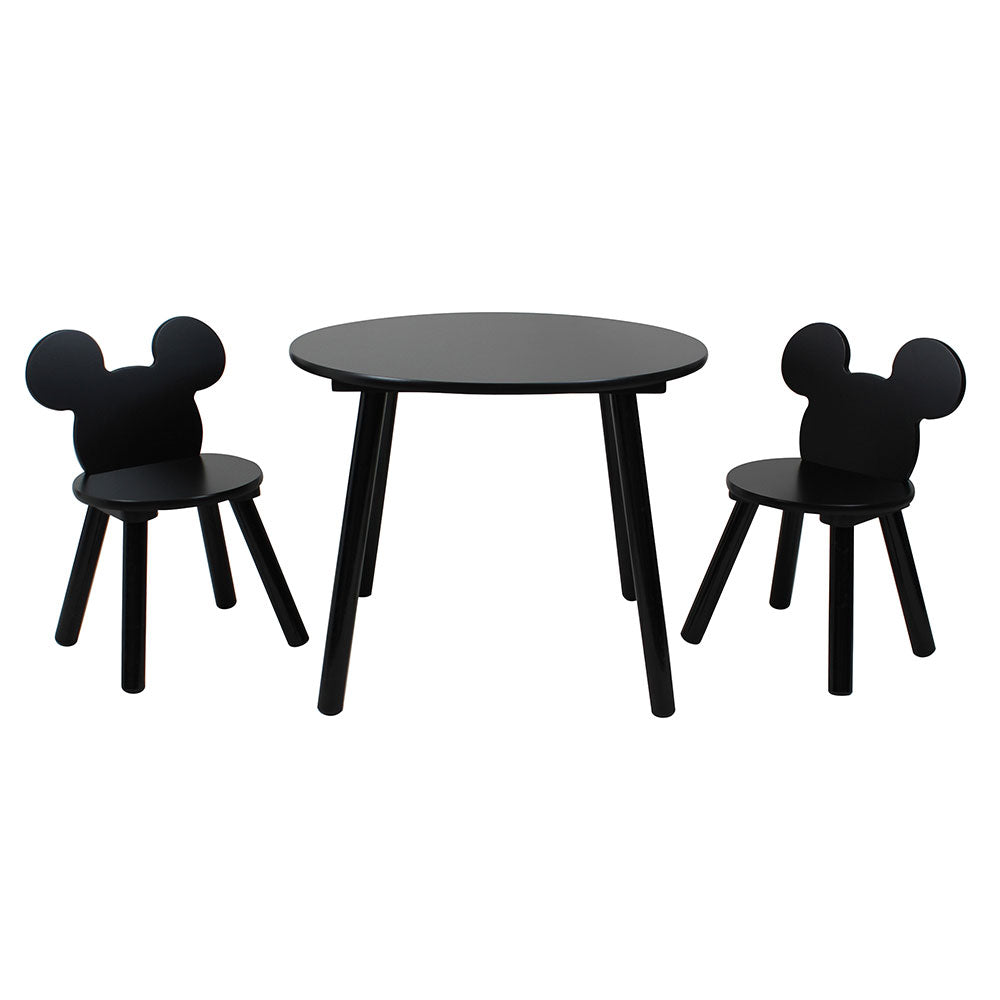 Disney Mickey Mouse Black Table & 2 Chair Set