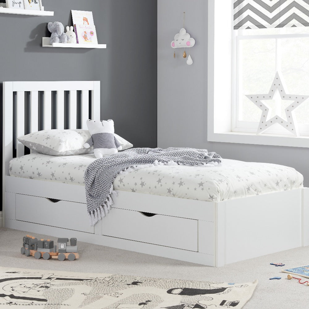 Appleby Single Bed Frame - White