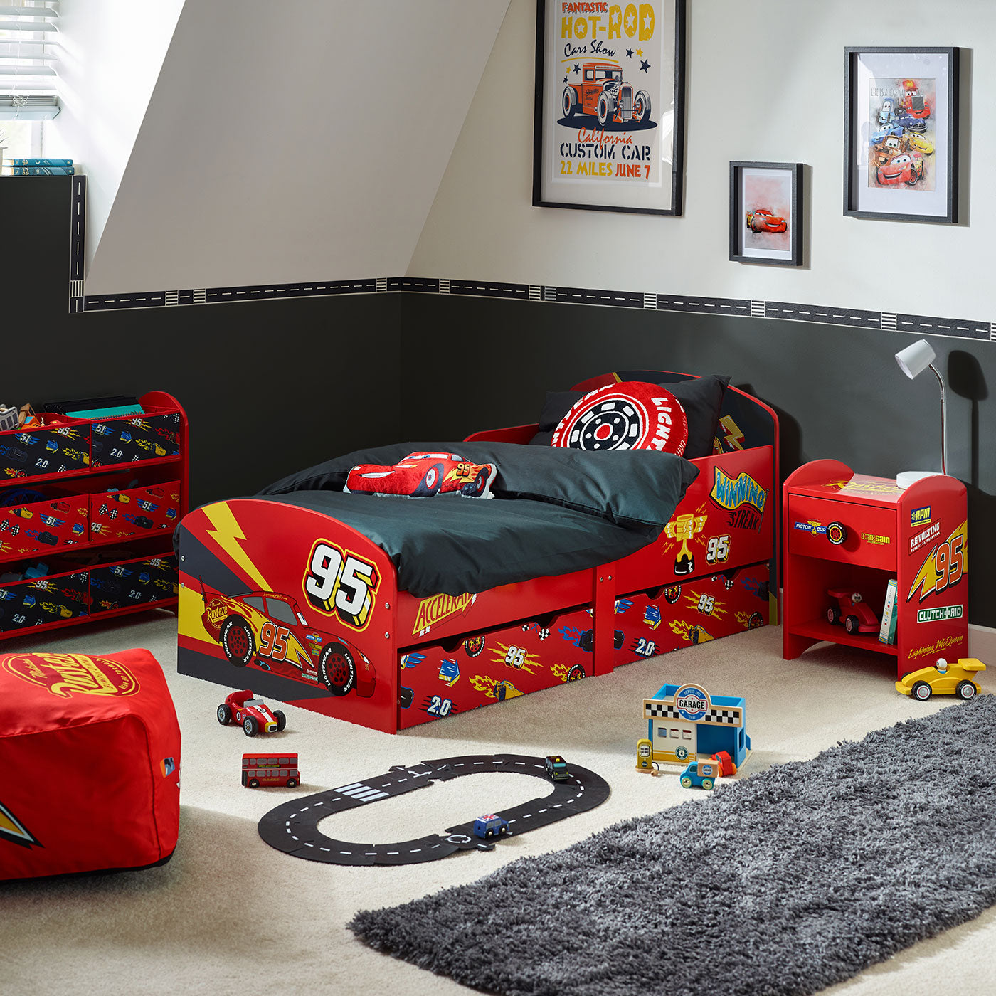 Disney and Pixar's Lightning McQueen Bedside Table