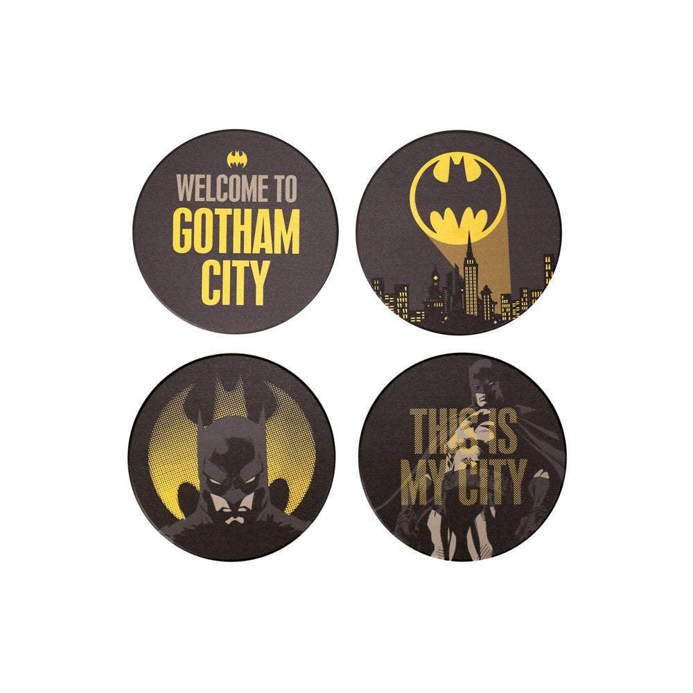 DC Comics Batman Gotham City Set of 4 Coasters