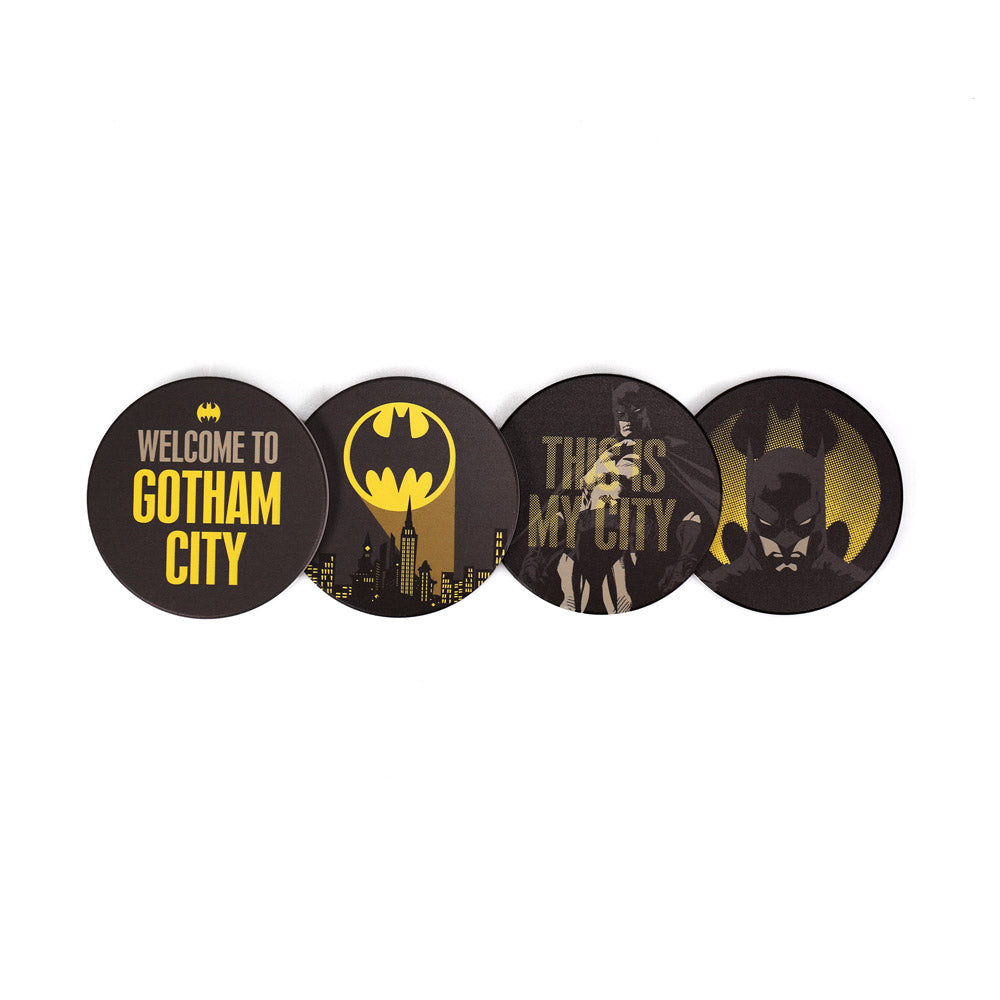 DC Comics Batman Gotham City Set of 4 Coasters