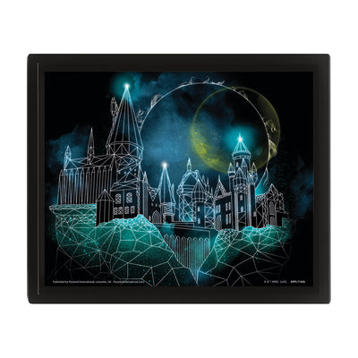 Harry Potter Geometric Hogwarts Framed Art