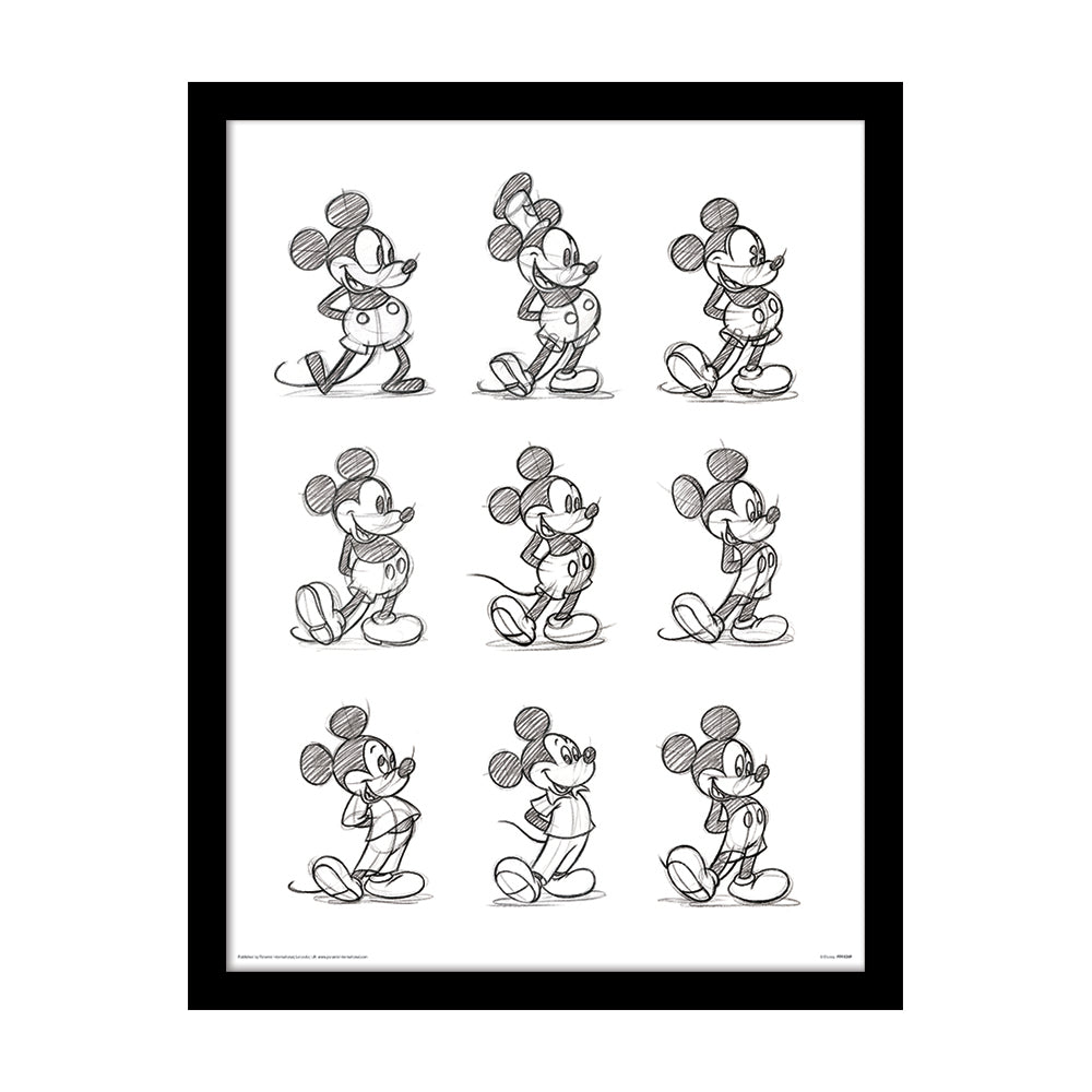 Mickey Mouse Sketched Multi Framed Art