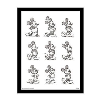 Mickey Mouse Sketched Multi Framed Art