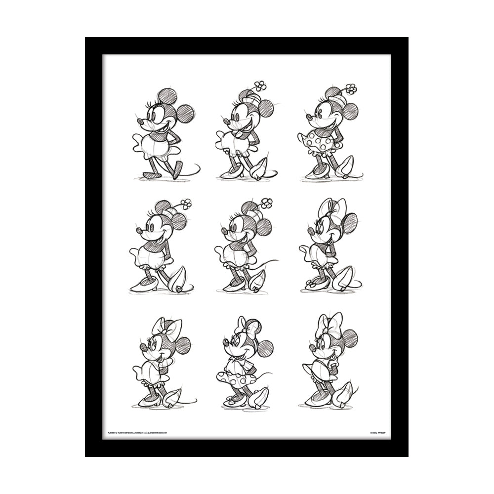 Minnie Mouse Sketched Multi Framed Art