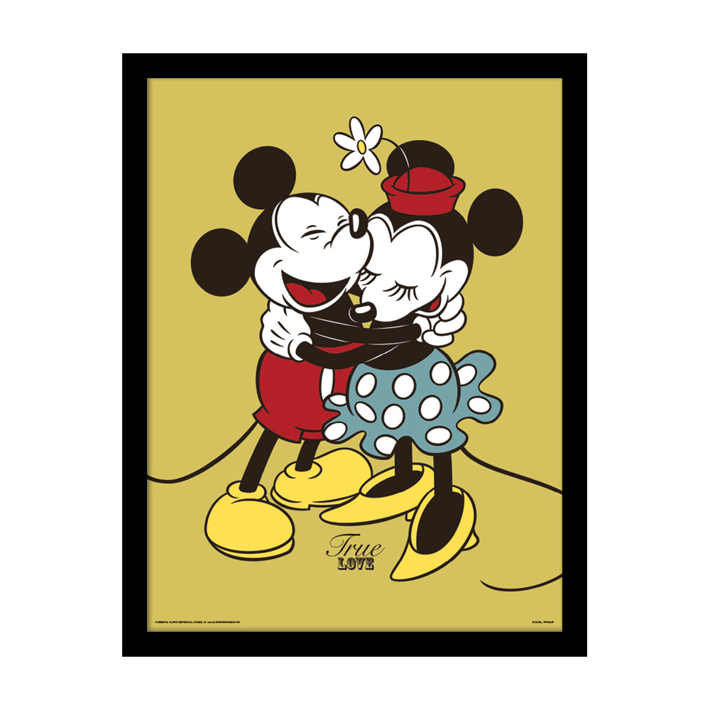 Mickey & Minnie Mouse True Love Framed Art