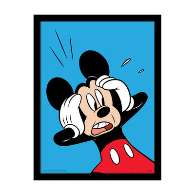 Mickey Mouse Shocked Framed Art