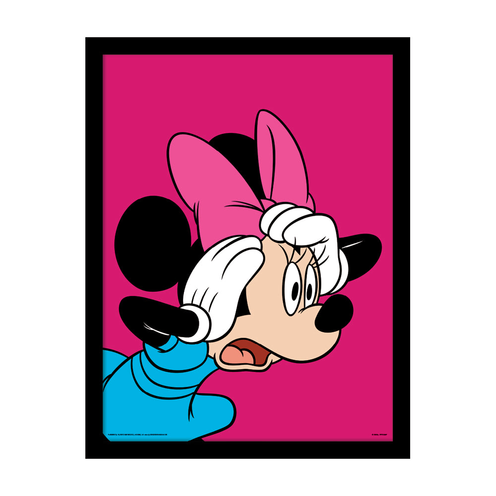 Minnie Mouse Shocked Framed Art