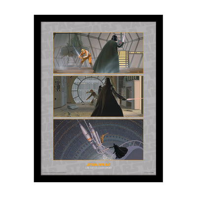 Star Wars Luke Battles Darth Vader Framed Art