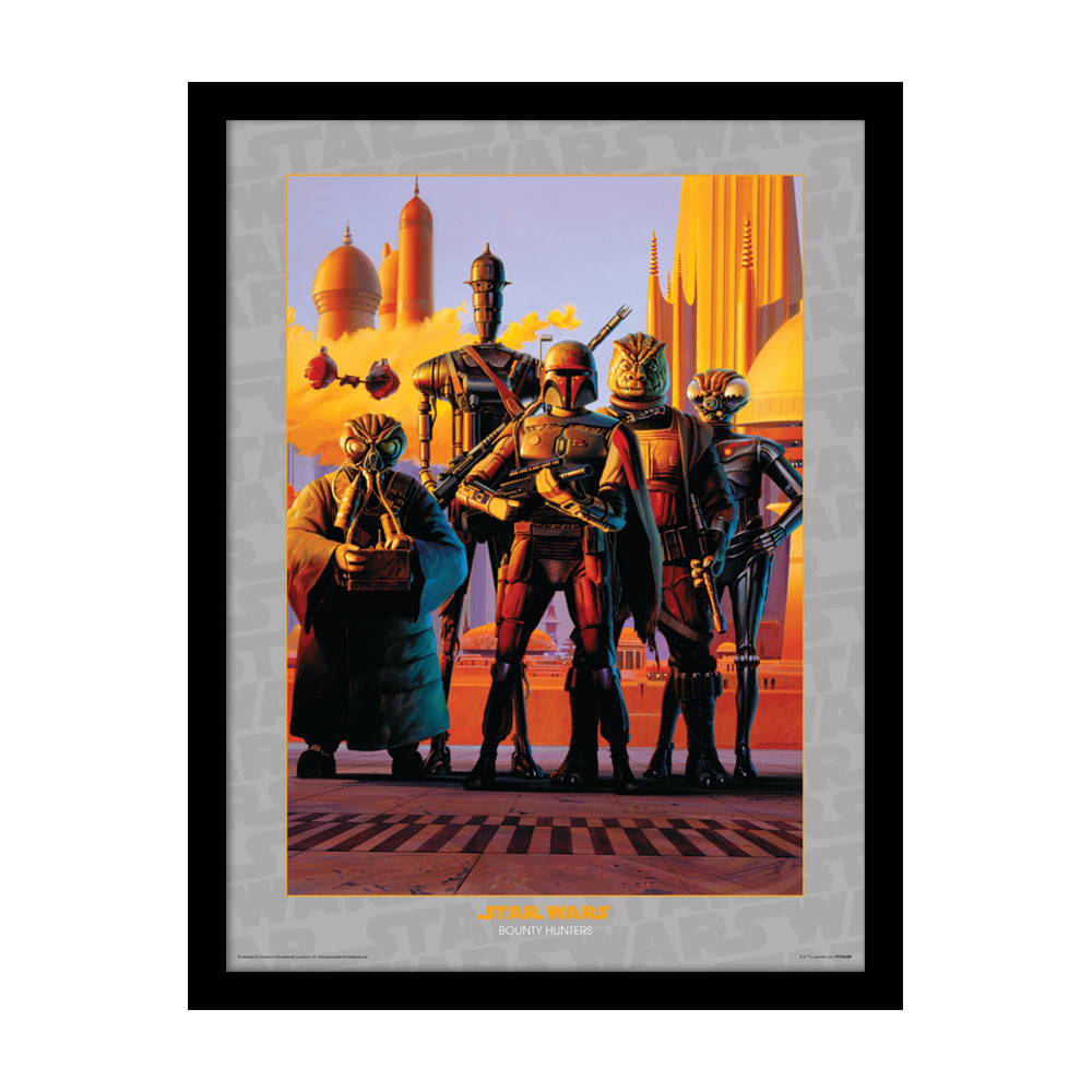 Star Wars Bounty Hunters Framed Art