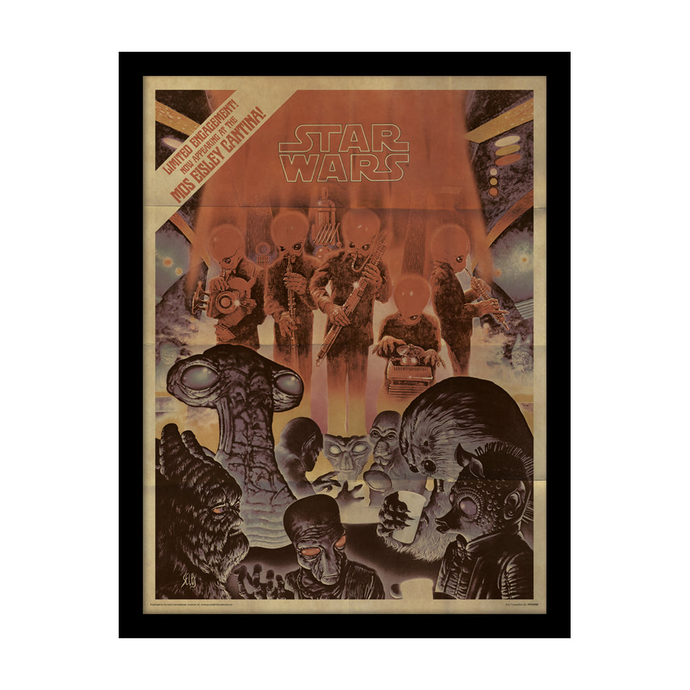 Star Wars Mos Eisley Cantina Aged Framed Art