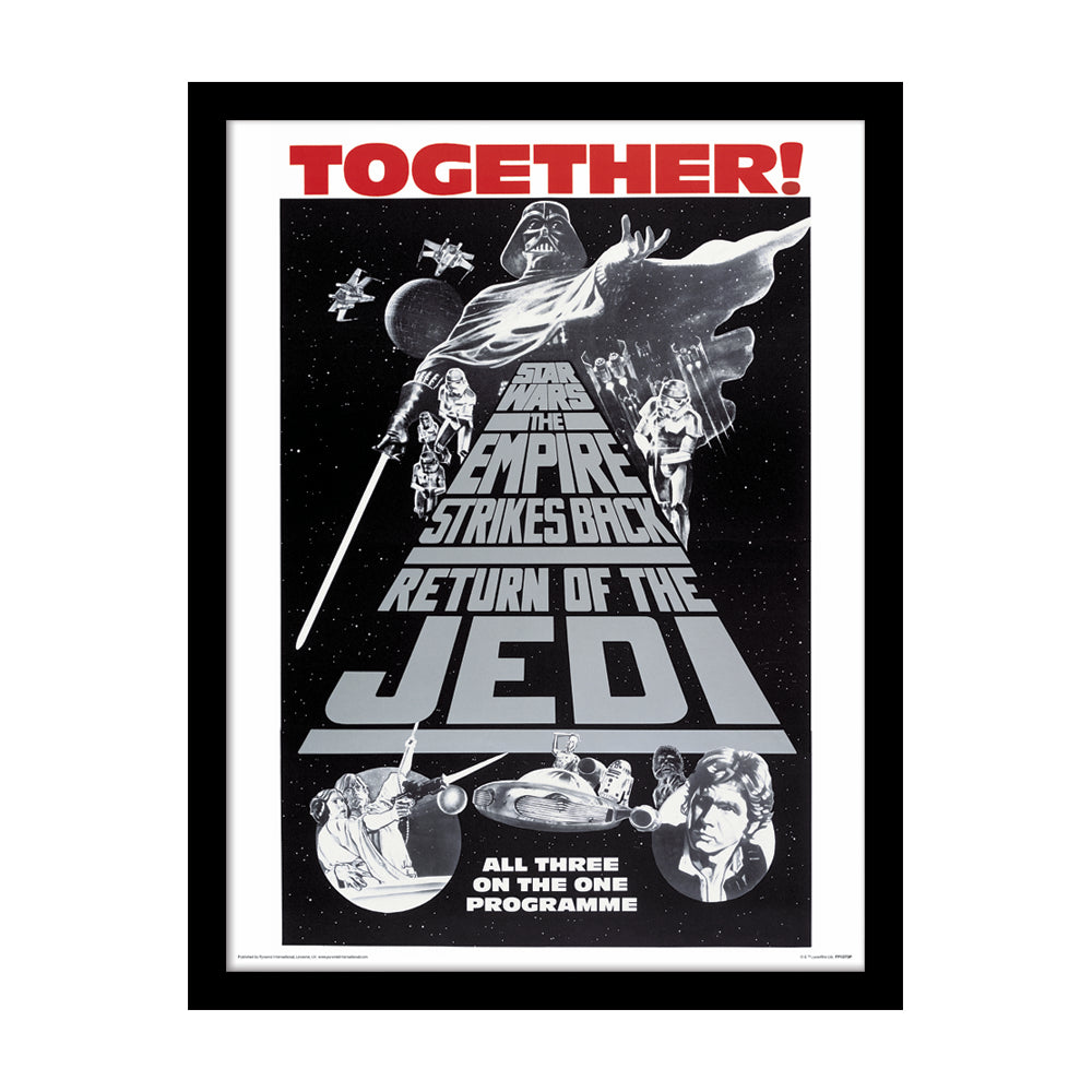 Star Wars Trilogy Together Framed Art