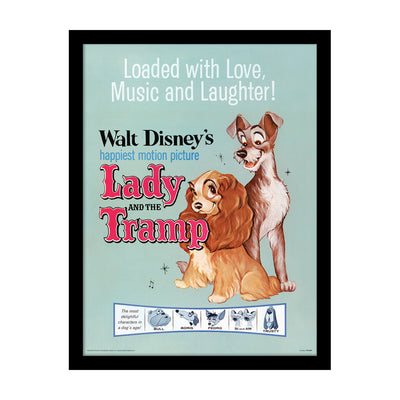 Lady And The Tramp Love, Music And Laughter Framed Art