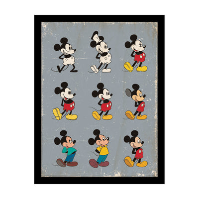 Mickey Mouse Evolution Framed Art