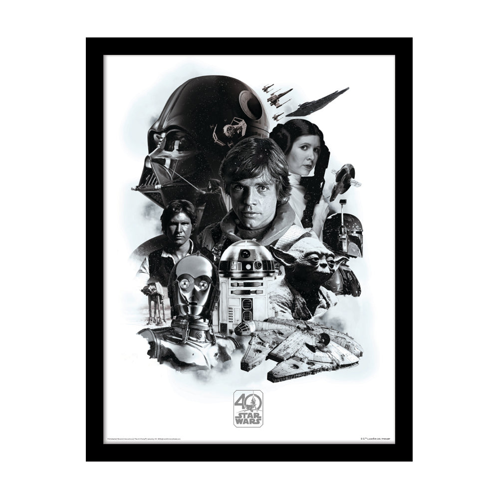 Star Wars 40th Anniversary Montage Framed Art