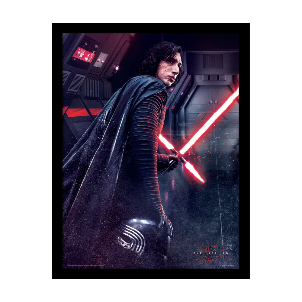 Star Wars: The Last Jedi Kylo Ren Rage Framed Art