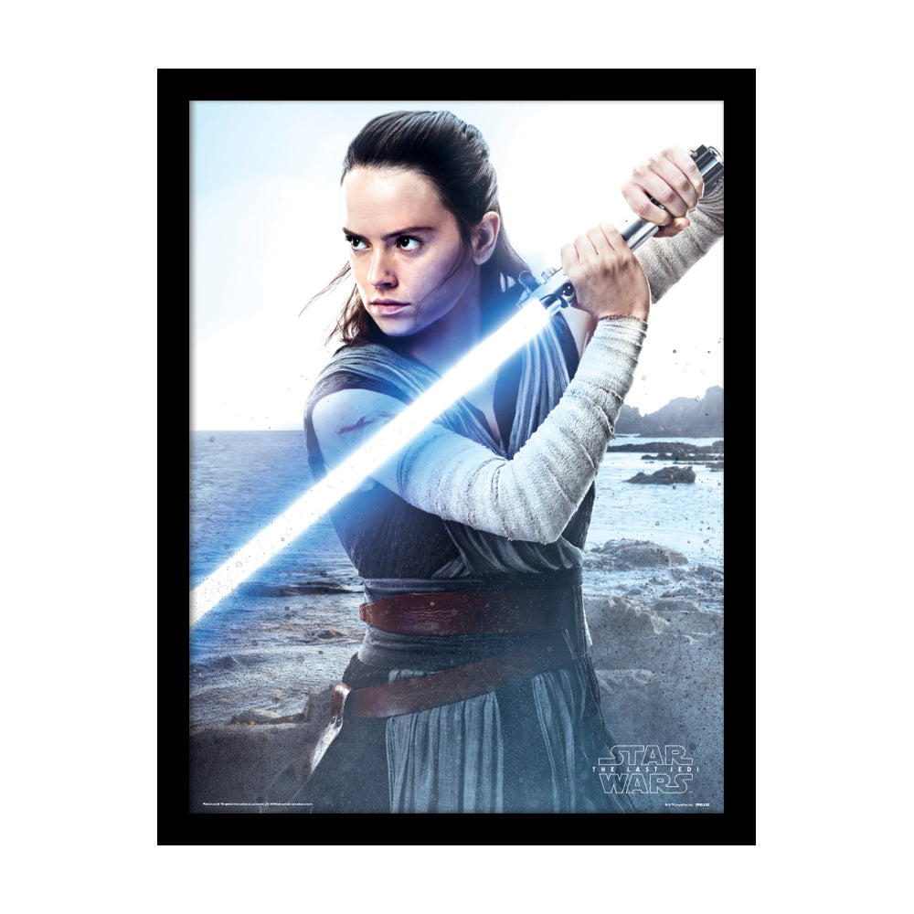 Star Wars: The Last Jedi Rey Engage Framed Art