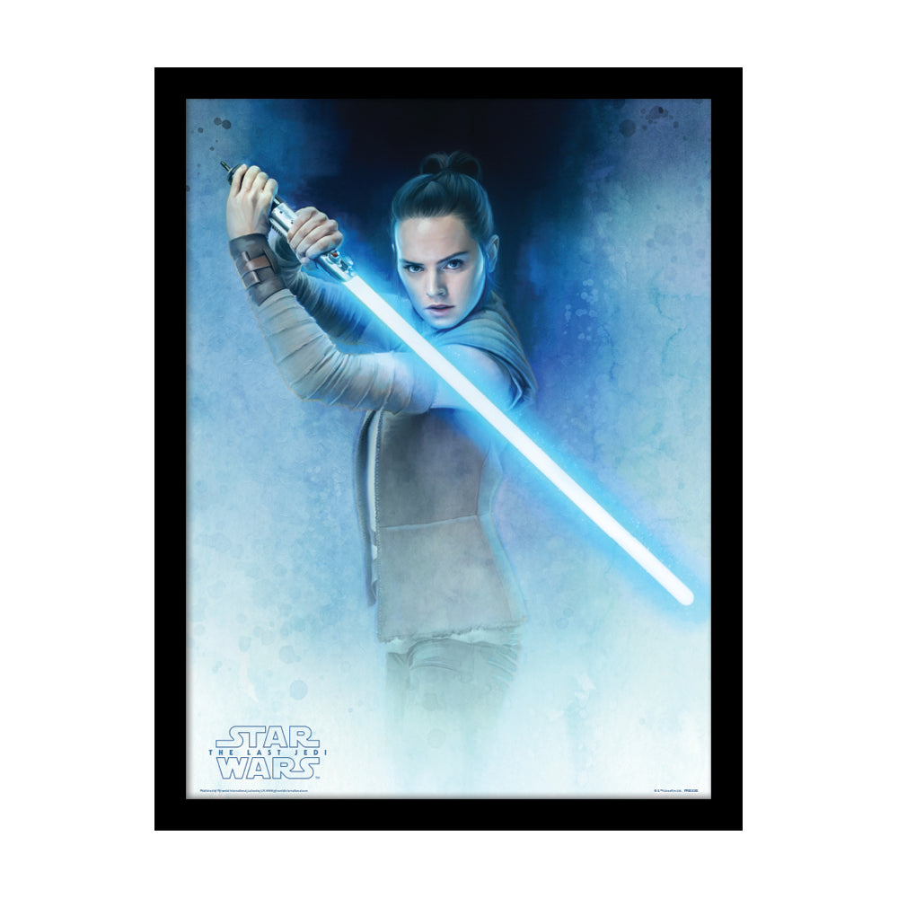 Star Wars: The Last Jedi Rey Lightsaber Guard Framed Art