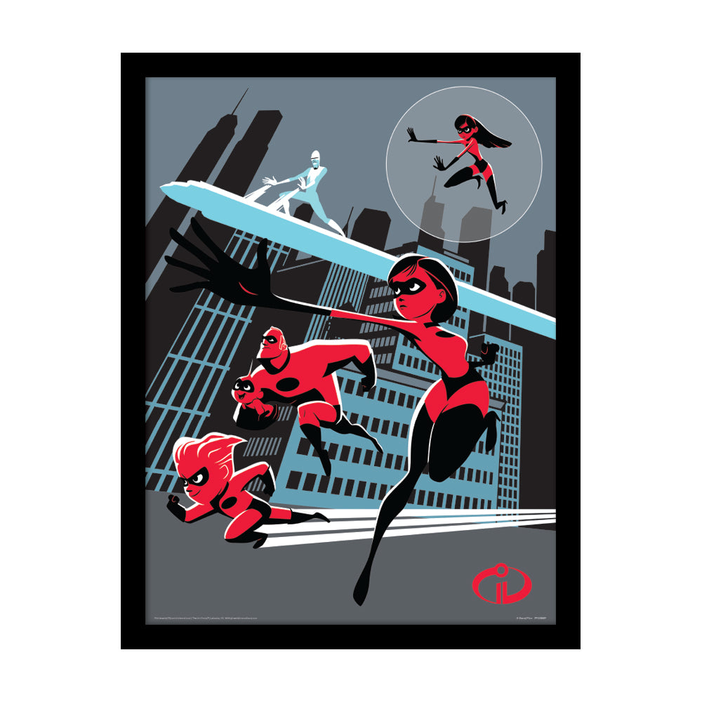 Incredibles 2 To Action Framed Art 30x40cm