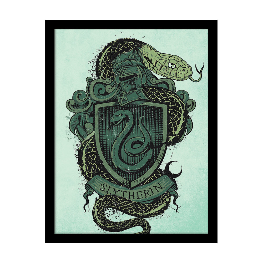 Harry Potter Slytherin Crest Framed Art