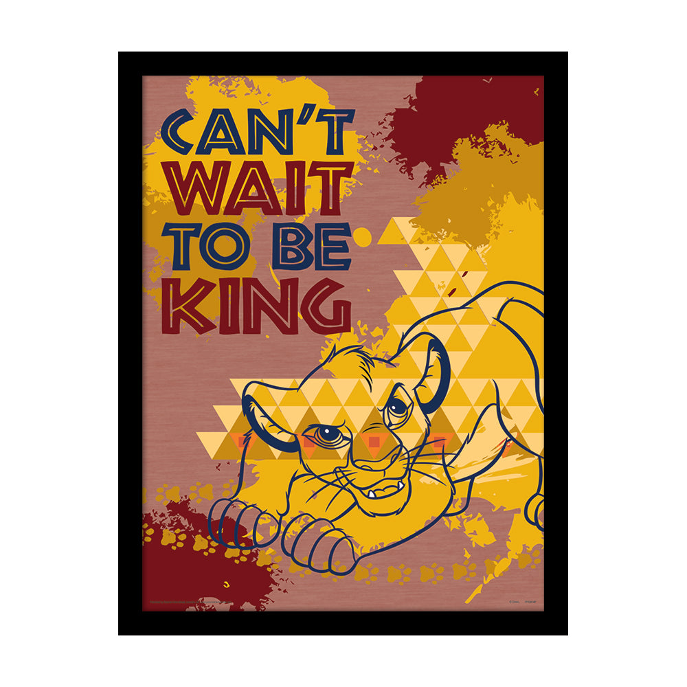 The Lion King Can't Wait To Be King Framed Art