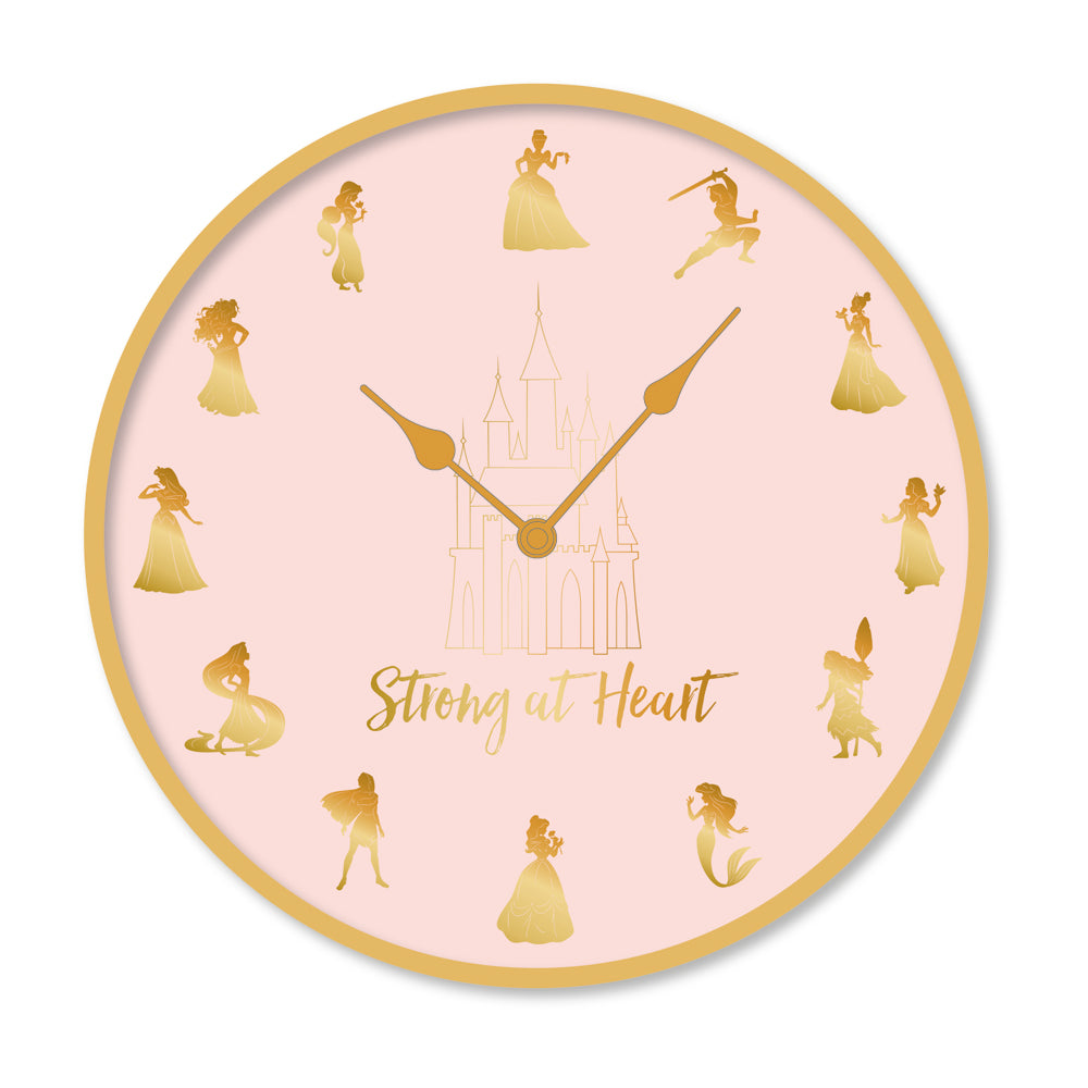 Disney Princess Strong At Heart Wall Clock