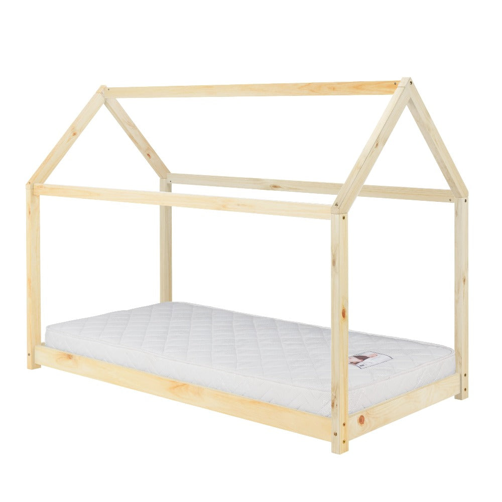 House Bed Frame - Natural Pine