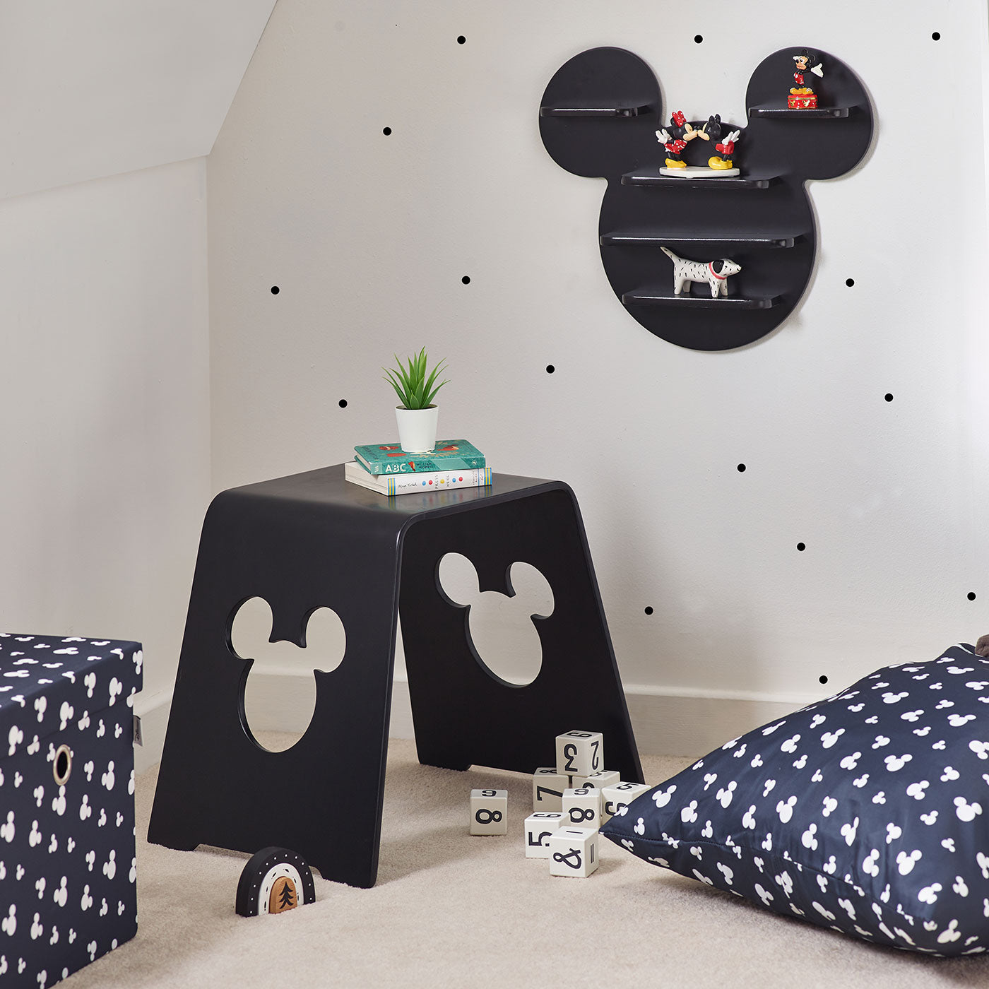 Disney Mickey Mouse Black Wall Shelf