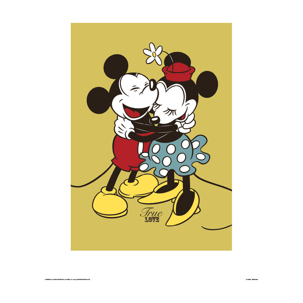 Mickey & Minnie Mouse True Love Framed Art