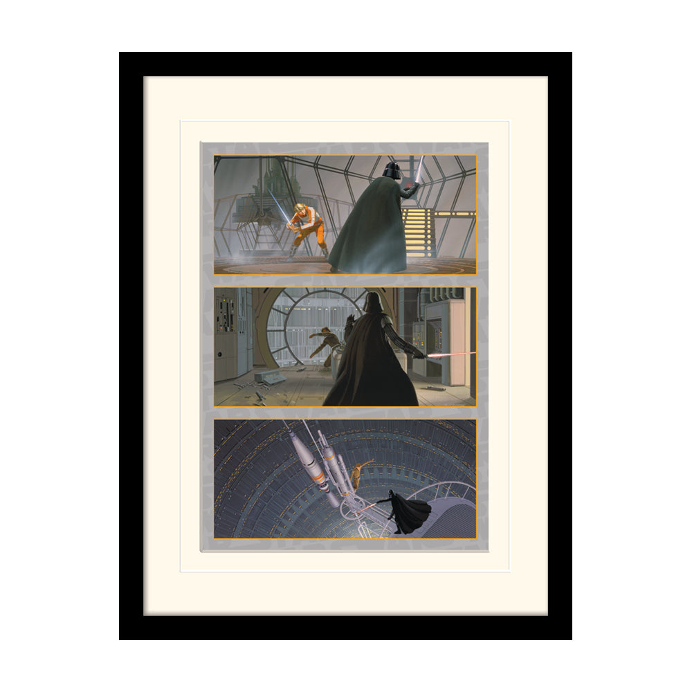 Star Wars Luke Battles Darth Vader Framed Art