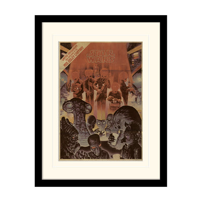 Star Wars Mos Eisley Cantina Aged Framed Art