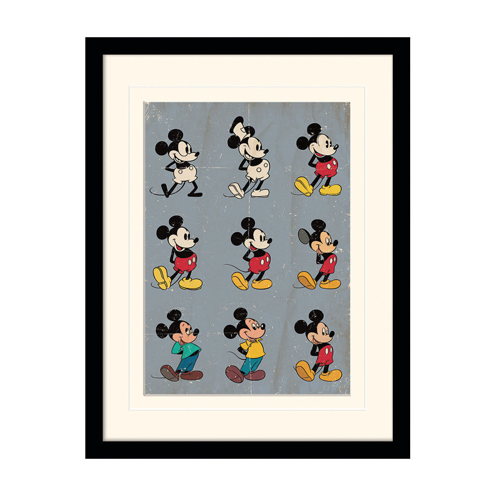 Mickey Mouse Evolution Framed Art