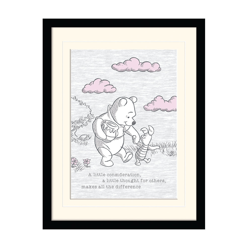 Winnie The Pooh A Little Consideration Framed Art