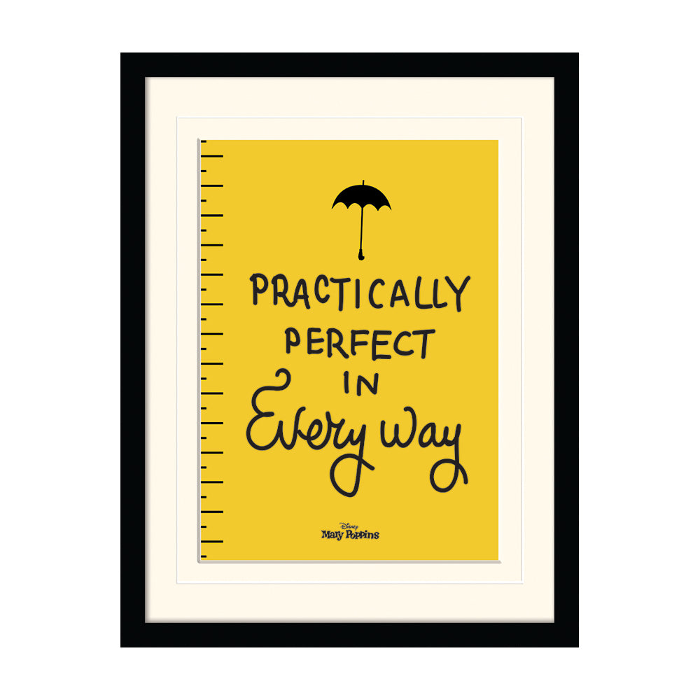 Mary Poppins Practically Perfect Mount Board Framed Art