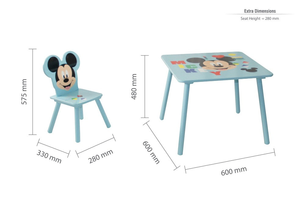 Disney Mickey Mouse Table & Chairs