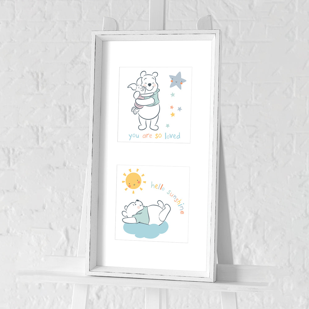 Winnie The Pooh Up In The Sky Framed Art 30x60cm