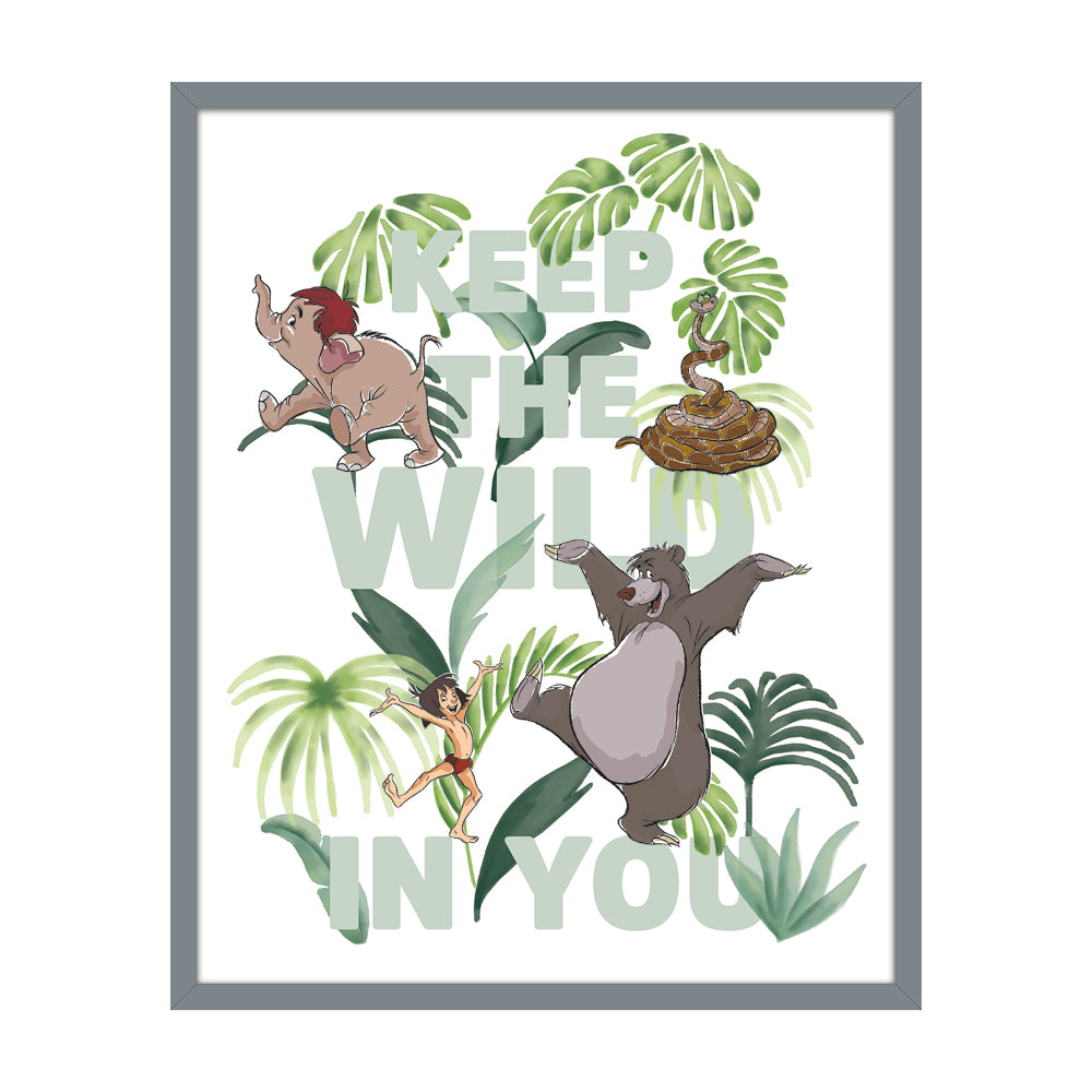 The Jungle Book Keep The Wild In You Framed Art 40x50cm