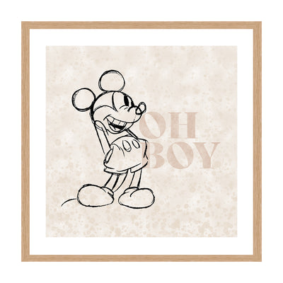 Mickey Mouse Oh Boy Framed Art 40x40cm