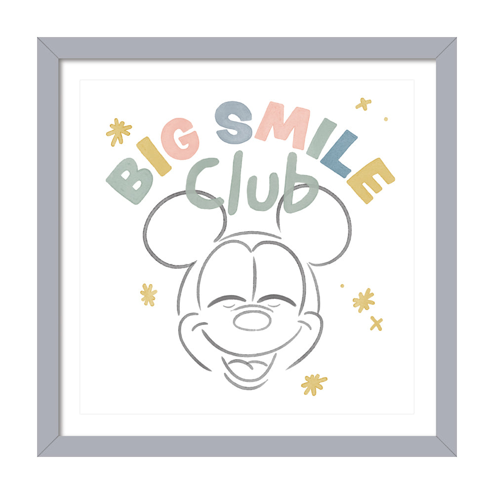 Mickey And Friends Big Smile Club Framed Art 40x40cm