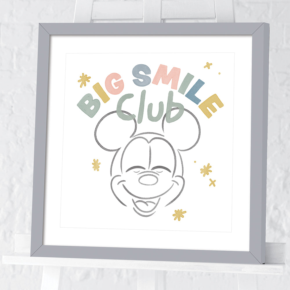 Mickey And Friends Big Smile Club Framed Art 40x40cm