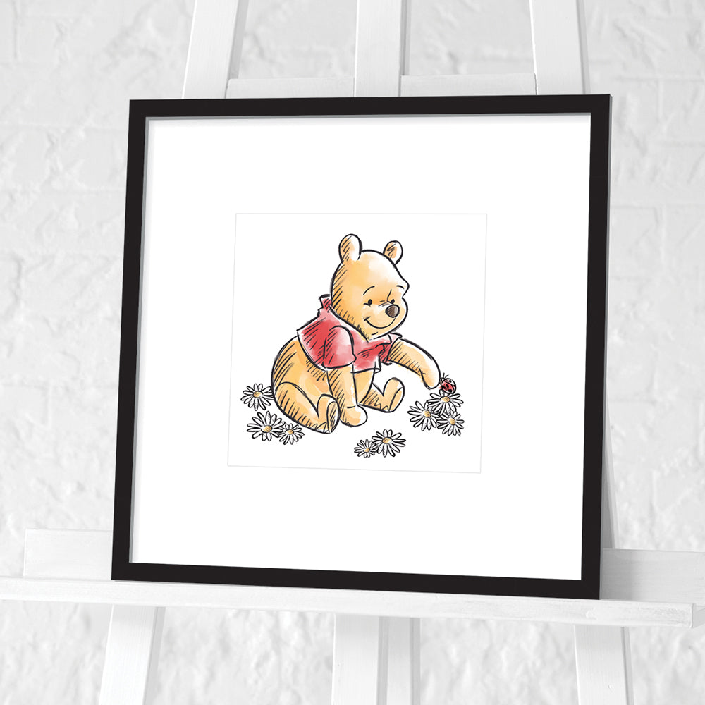 Winnie The Pooh Love Nature Framed Art 30x30cm