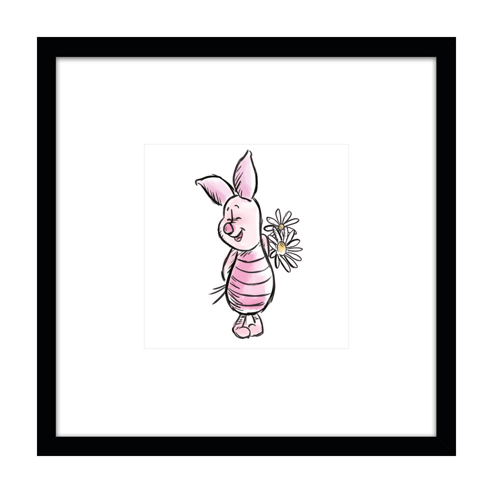 Winnie The Pooh Feeling A Little Shy Framed Art 30x30cm