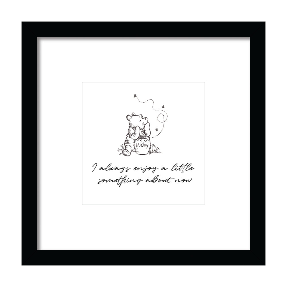 Winnie The Pooh I Always Enjoy Framed Art 30x30cm