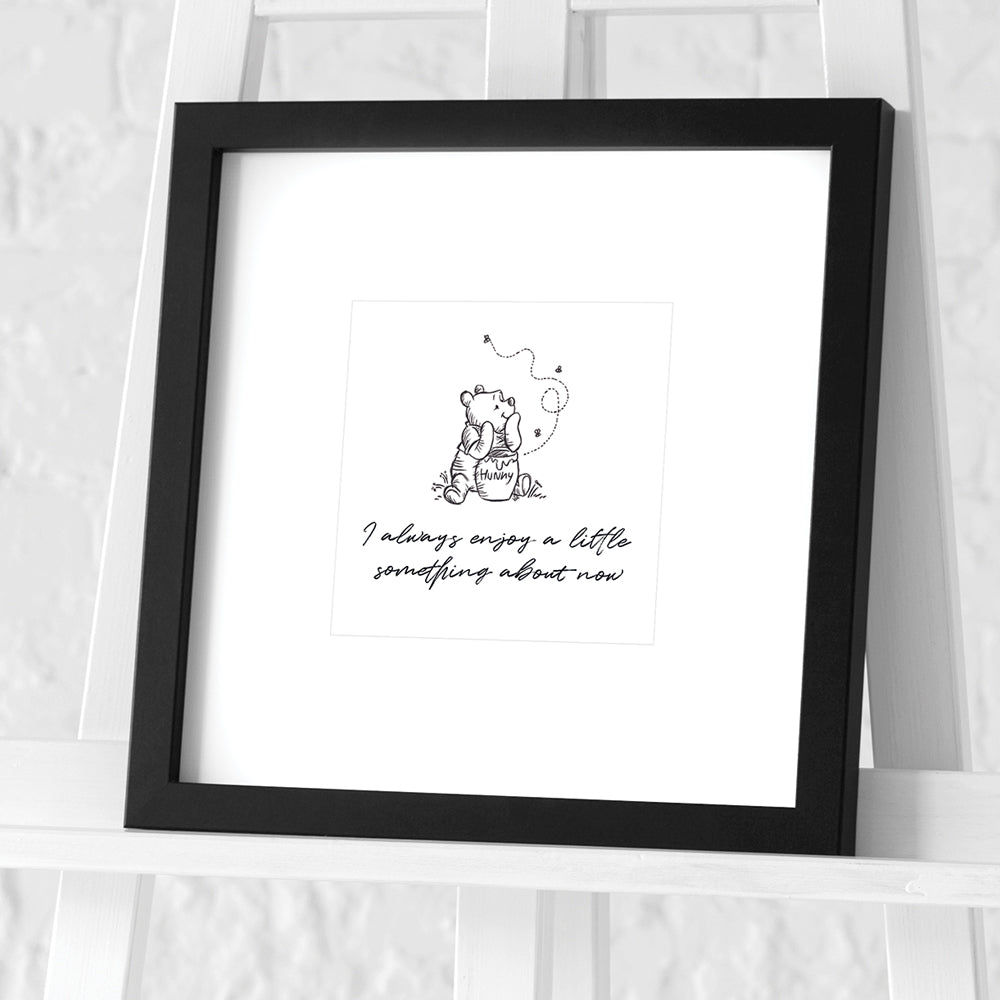 Winnie The Pooh I Always Enjoy Framed Art 30x30cm