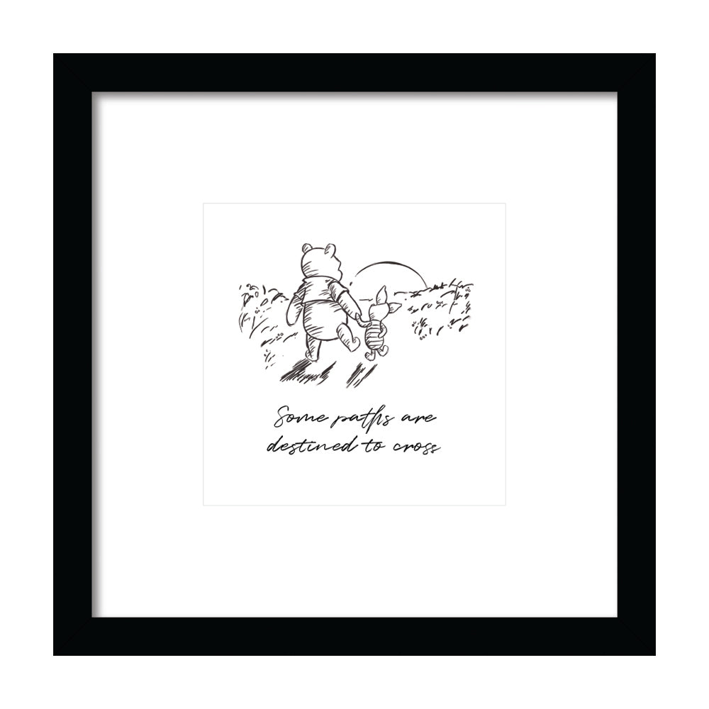 Winnie The Pooh Some Paths Are Destined To Cross Framed Art 30x30cm