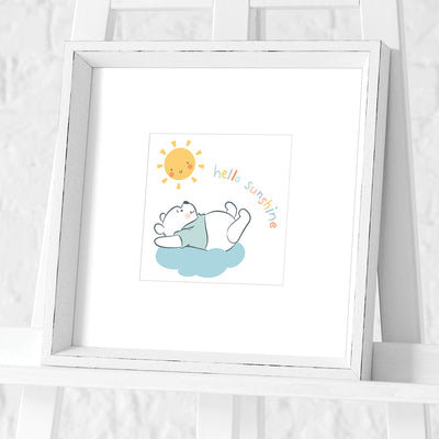 Winnie The Pooh Hello Sunshine Framed Art 30x30cm