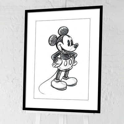 Mickey Mouse Sketch Framed Art 60x80cm