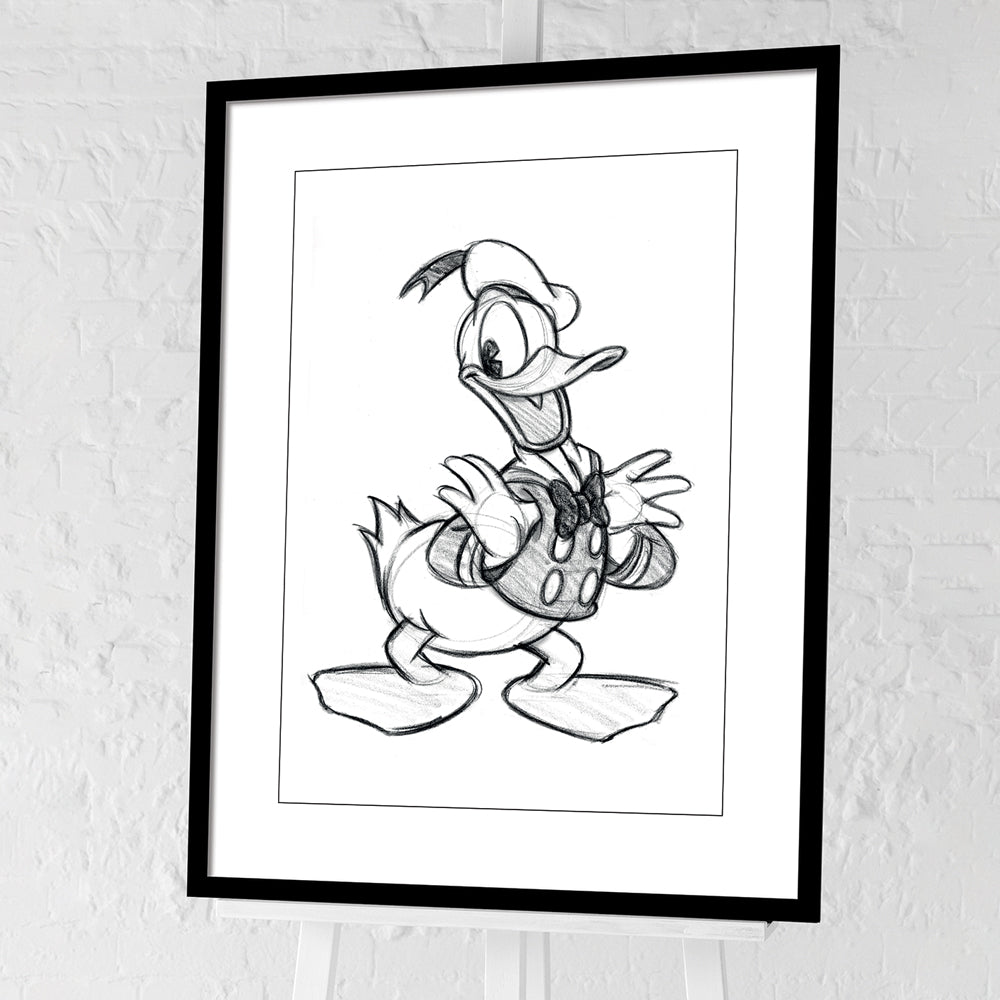 Donald Duck Sketch Framed Art 60x80cm