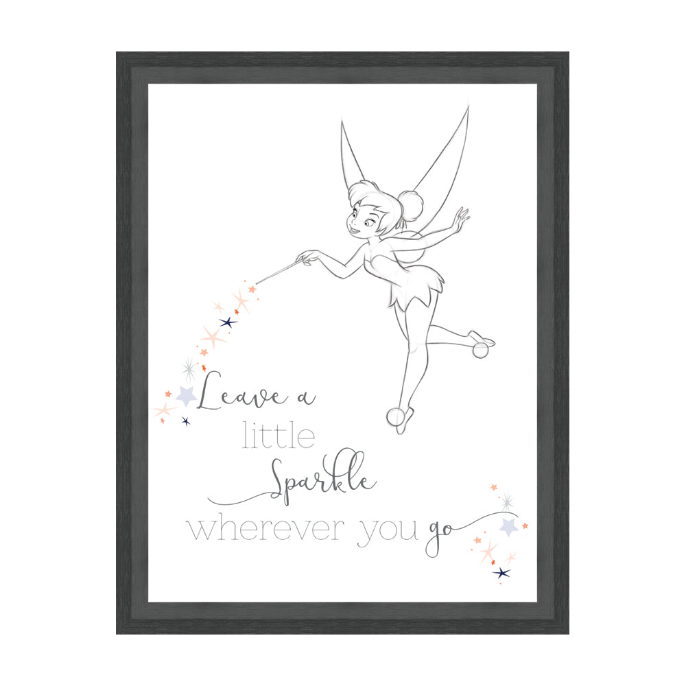 Peter Pan Tinker Bell Framed Art 30x40cm