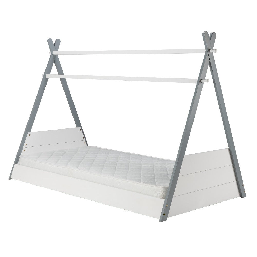 Teepee Bed Frame - White & Grey